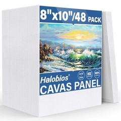 Halobios Canvas Boards for Painting 8×10 Inch, 48 48 Pack – 8×10IN, white