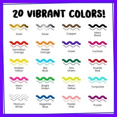 20 Oil Paint Pens – Oil Based Paint Markers for Metal, Fabric, Ceramic, Glass…