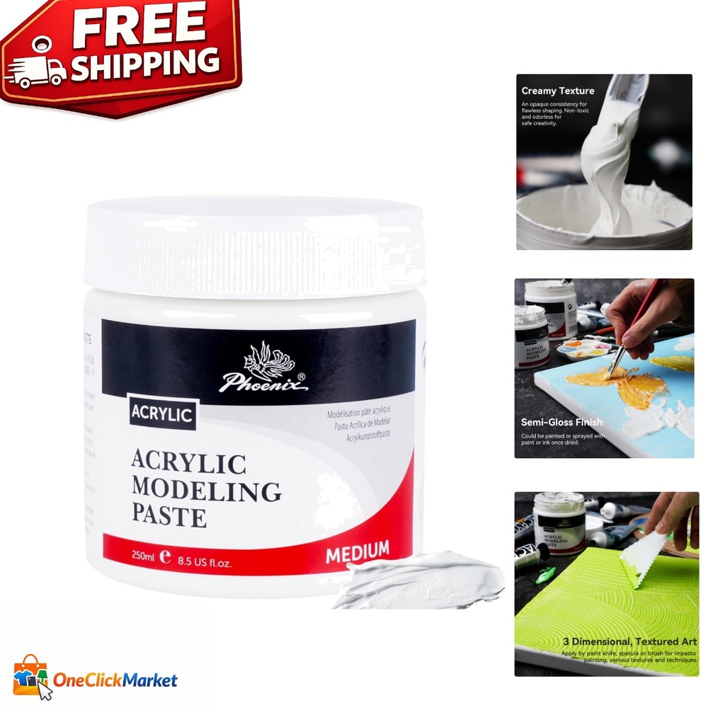 Versatile 250ml Modeling Paste – Ideal for Sculpting & Painting Creations