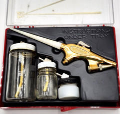 Vintage BINKS #59-10006 WREN Air Brush Set #2, Type B w/ 3 Jars, Case & Manual