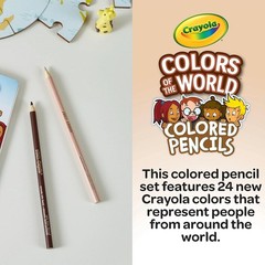 Colors of the World Colored Pencil Set 24ct, Skin Tone Colored Pencils for Ki…