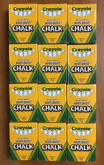 Crayola Anti-Dust Non-Toxic White Chalk 12 Boxes of 12 Sticks = 144 Total Sticks