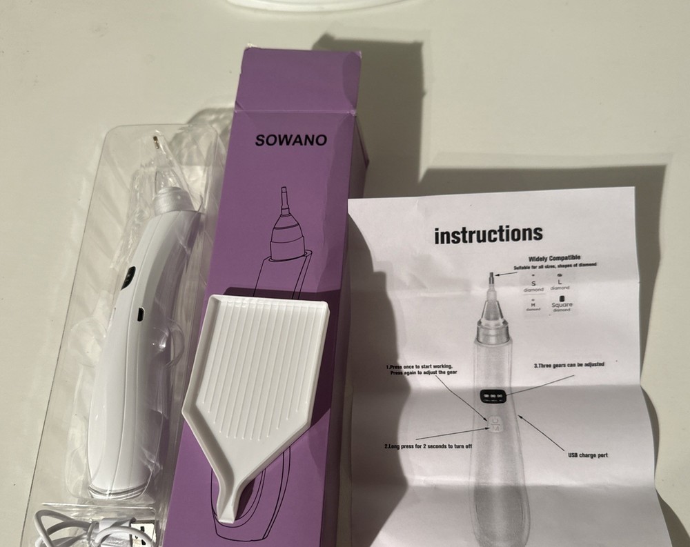 Electric Diamond Painting Pen Vacuum Diamond Art Pen No Wax Needed Rechargeable