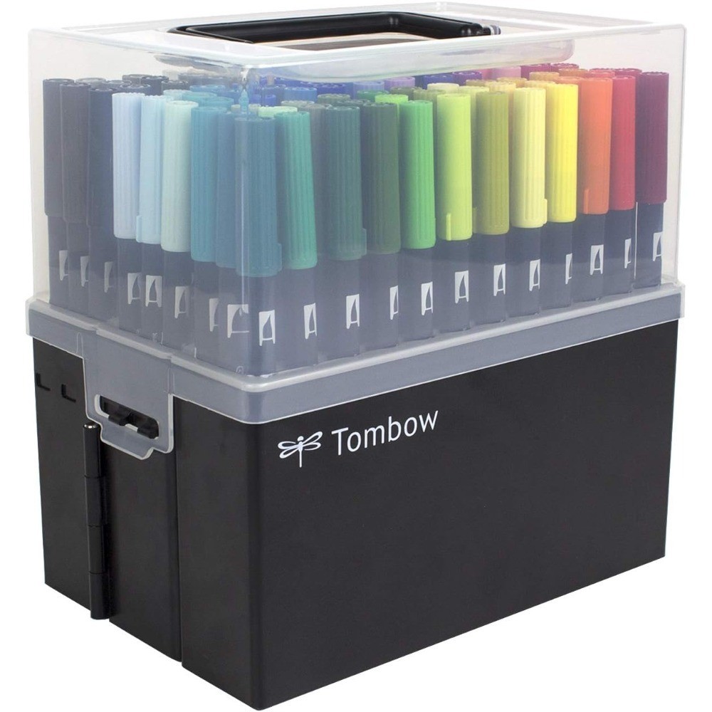 Tip Art Markers Set of 108 Colors with Case Blending Brush and Fine Point