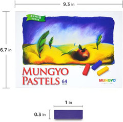 MUNGYO Soft Pastel Set – 64 Vibrant Colors for Artists | Smooth & Blendable | Sq