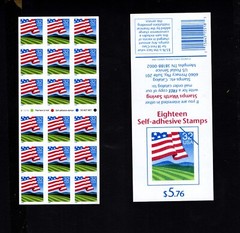 1995 US Booklet Pane 2919a, Flag over Field! MNH Stamps, VF/XF BV $24