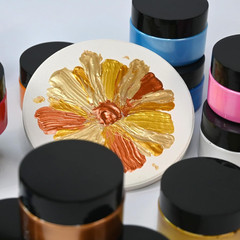 Metallic Acrylic Paint – Gold, 100Ml/Jar, Chalk Paste, Blendable, for Crafts, Co