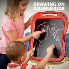 Art Easel for Kids Adjustable Toddler Easel Stand for Painting, Magnetic Double