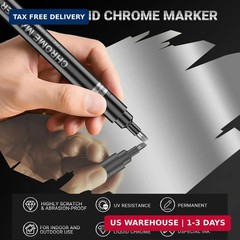 3Pcs Silver Liquid Mirror Chrome Markers, Permanent Reflective Metallic Chrome P