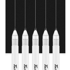3PCS/Set White Gel Ink Marker Pen Drawing Art Fine Tip Sketching Painting Tool A