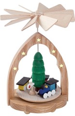 1713 – Richard Glaesser Mini Pyramid – Train – 4.25″H x 3.25″W x 3.25″