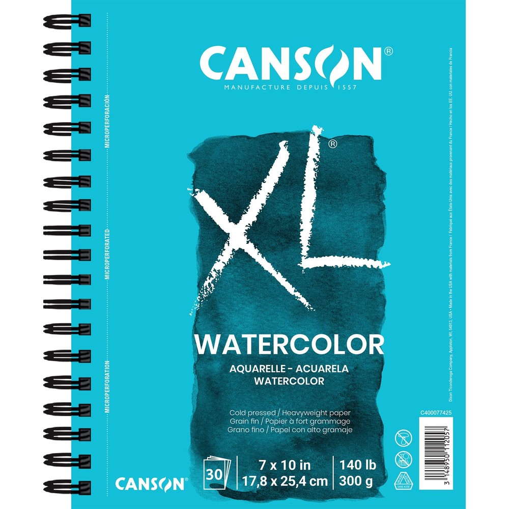 7×10 Watercolor Paper Pad 140lb 30 Sheets Artist Mixed Media Journal