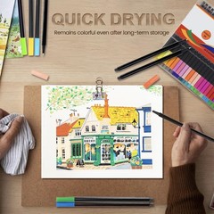 48 Colors Precision Fineliner Pens, Micro-Line Drawing Pens for Sketching, I…