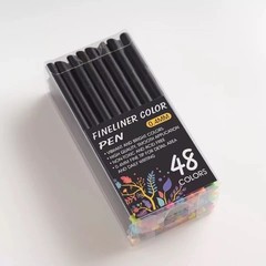 48 Color Fineliner Pens Set, Colored Sketch Writing Drawing Pens for Journaling