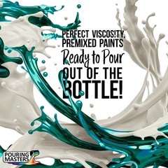 Magic Aqua/Violet Iridescent Special Effects Pouring Paint – Quart Bottle