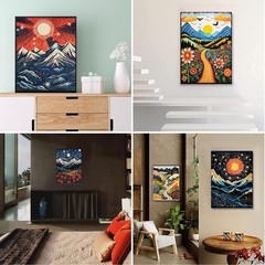 DOTSOPS Diamond Painting Kits Art Adults 12×16 inches, Landscape Abstracts