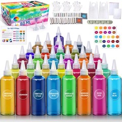 Tie Dye Kit 32 Colors 80ML Bottles Kids Adults Handmade Party PATIFEED Colours