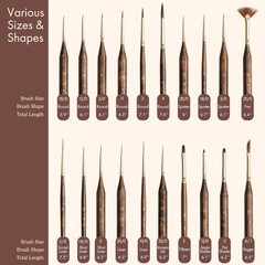 Artify Extreme Detail Paint Brushes Professional, 20pcs Ultra-Fine & Multipe …