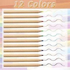 12 Pack Mini Colored Pencils Bulk with Sharpener 12 Color Pencils for Kids Dr…