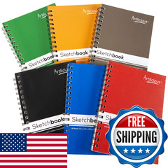 Artlicious Sketch Book 6 Pack – 5.5 X 8.5 – Small Spiral Sketch Books – Drawing