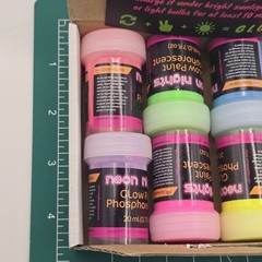 Glow-in-The-Dark Paint UV Multi-Surface Acrylic Paints for Outdoor Indoor NEW