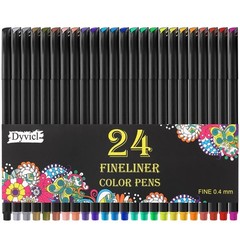 Dyvicl Journal Planner Pens Colored Pens, 24 Colors 0.4mm Fineliner Pen Set F…