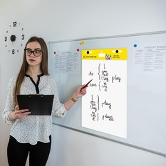 Super Sticky Easel Pad,25 in x 30 in Self Stick Flip Chart Paper,30 Sheets/Pa…