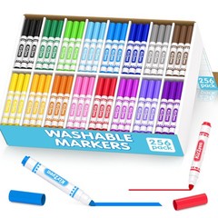 Washable Markers Bulk, Markers for , 16 Assorted Colors, 256 Count, Broad Lin…