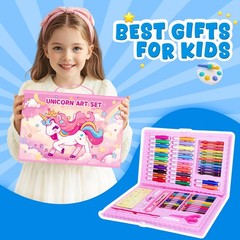 Art Supplies, Unicorn Drawing Coloring Set with Crayons, Colored Pencils, Ma…
