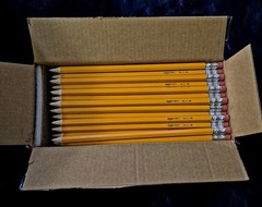 Wood-Cased #2 Pencils, Pre-sharpened, HB Lead Bulk Box, 300 Count, Yellow