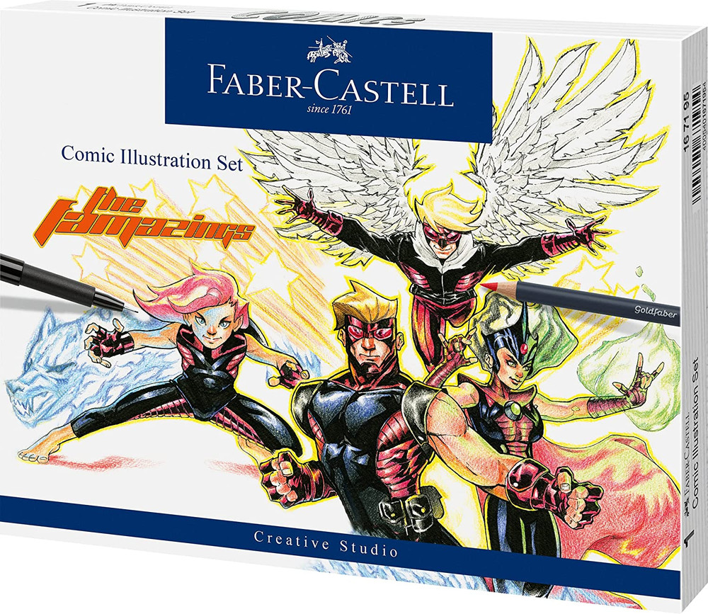 Comic Illustration Set – the Famazings Superhero Comic Book Drawing Kit – Draw w