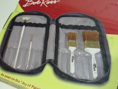 Bob Ross Getting Started Brush Zip Case Set Includes 4 Brushes Brand New RARE