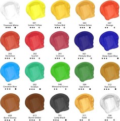 Non-Toxic Acrylic Paints – 4.05oz Tubes, 20 Colors