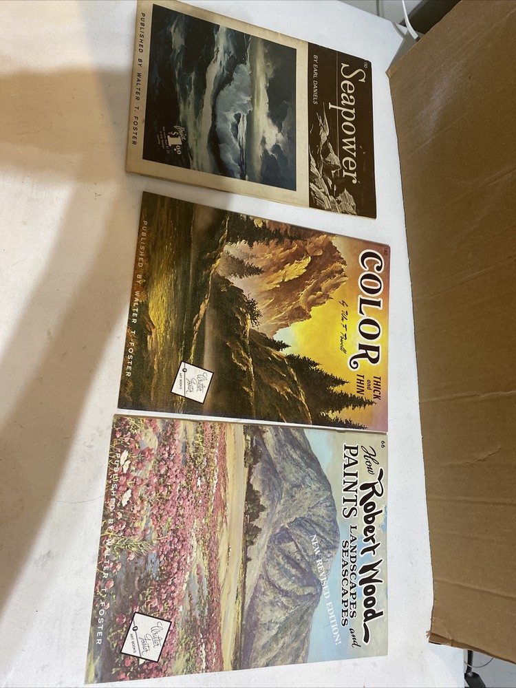 Walter T. Foster Art Books – Seapower, Think and Thin, Landscapes and Seascapes