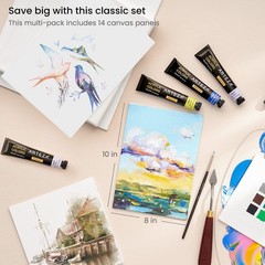 ARTEZA Canvas Boards for Painting, 8 x 10 Inches, Pack of 14, B Home