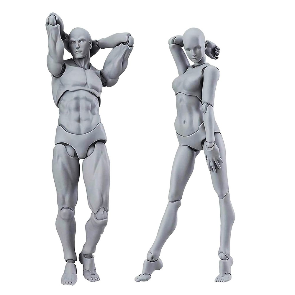 Artists Manikin Art Mannequin Figures Supplies Drawing Gray Colored Version