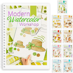 Watercolor Workbook, Watercolor Workbook Paint Beginner Friendly, 12 Different