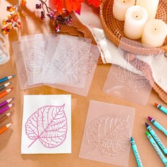 20 Pcs Leaf Rubbing Plates 3.94 x 5.12 Inches Texture Art Supplies Texture Pl…