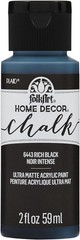 2 oz Ultra-Matte Acrylic Chalk Paint in Rich Black for Beautiful Home Décor