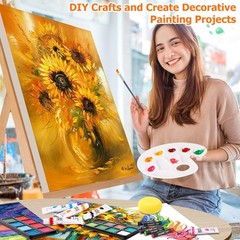 Art Supplies, 192-Pack Deluxe Art Set Drawing Painting Supplies Kit with Acry…
