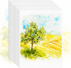 64 Sheets Watercolor Paper, 5″X7″ Water Color Paper, 140Lb/300Gsm Artist Sketch