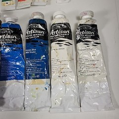 VTG Lot Winsor Newton Artisan Water Mixable Oil Paints Metal Mixed 200ml 37ml