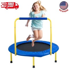 Foldable Toddler Trampolines, Q195 Blue, Maximum Load Capacity of 130 pounds