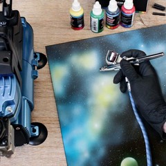 US Art Supply 1-Ounce Opaque Deep Black Airbrush Paint