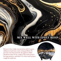 High Concentrated Black Epoxy Resin Pigment Paste 2.8oz,Opaque 2.8oz,