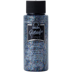 FolkArt Glitterific Fine Glitter Paint 2oz Black Opal – Paint with Glitter