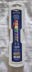 PRANG Brand New Watercolor Set Travel Palette w/ 8 Color Pans + 2 Brushes