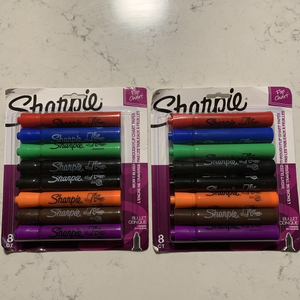 Sharpie Flip Chart Marker Bullet Point Two 8/PK Assorted 22480PP (16 Markers)