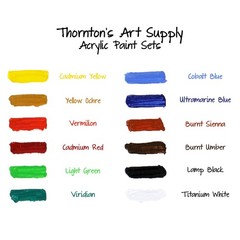 Thornton’s Art Supply Acrylic Paint Tube, 75ml (2.54oz), Light Green