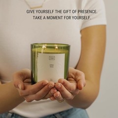 Craft & Kin 12oz Amber Moss Candle for Home | Premium Green Spring